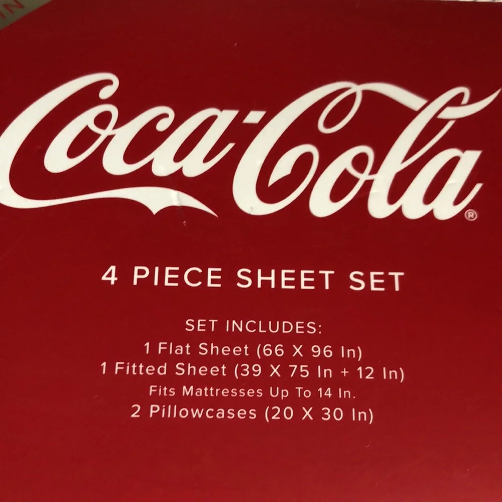 Coca Cola Coke TWIN Sheet Set